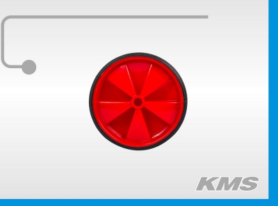 Колесо пластиковое 110мм для тренировочных колес красный (2шт в уп)