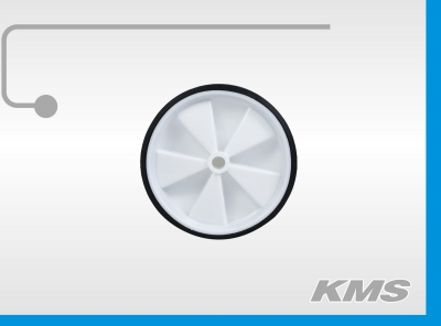 Колесо пластиковое 110 мм для тренировочных колес белый (2шт в уп)