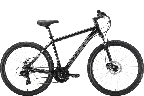 Велосипед Stark Indy 26.1 D Shimano черный/серый рама 16 2022