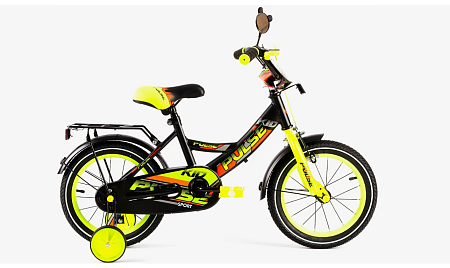 Велосипед 14 Pulse 1405NEW черный/желтый