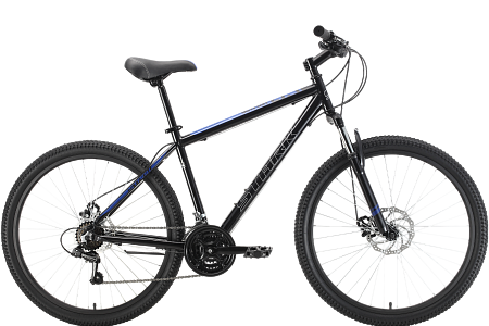 Велосипед Stark Outpost 27.1 D черный/голубой рама 20 2022