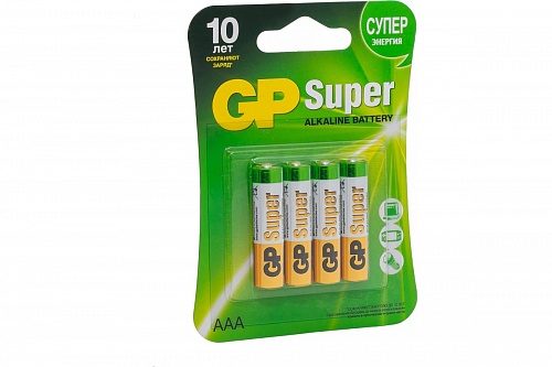 Батарейки GP Super Alkaline AAA, 4 шт.