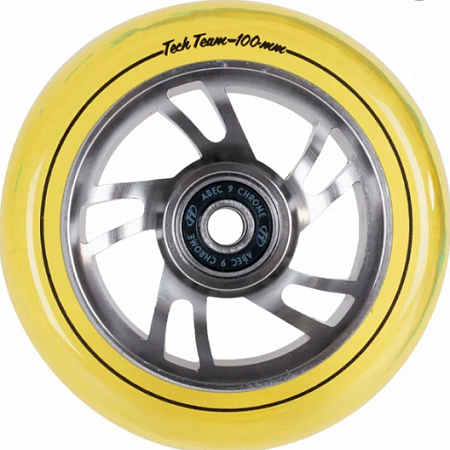 Колесо для самоката X-Tream 100*24mm Wind2 yellow transparent