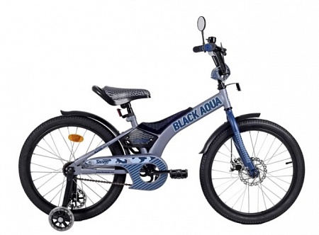 Велосипед 18 Black Aqua Wave 2022 голубой/белый (свет.колеса)