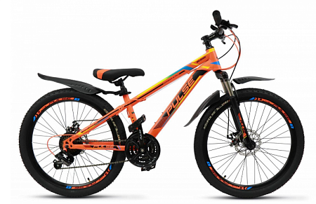 Велосипед 26 Pulse MD-4100 , цвет желтый/оранжево/синий