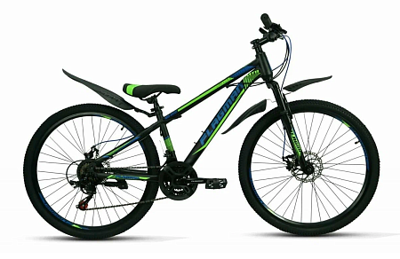 Велосипед 24 FLAGMAN MD2401 черный/сине/зеленый