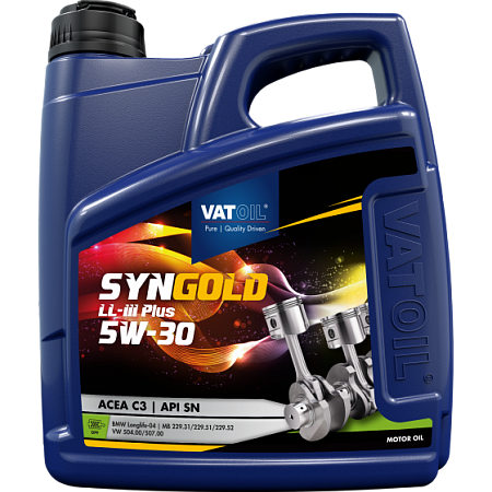 VATOIL SynGold LL-III Plus 5w30 4lt синтетическое моторное масло