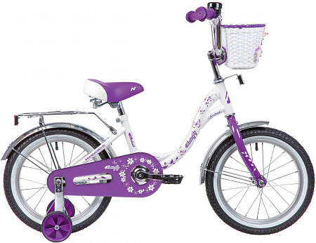 Велосипед 14 Novatrack BUTTERFLY бело-фиолетовый