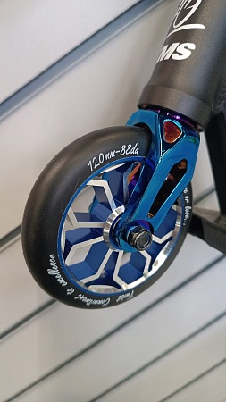 Вилка алюминиевая, для трюкового самоката SK-421, колеса 120мм, цвет синий металлик