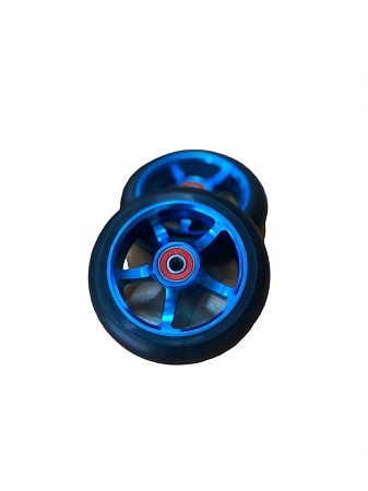 Колеса трюкового самоката 110мм алюминиевые Abec 9 ( 5 лучей) синий