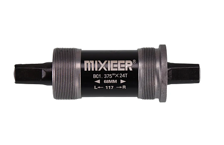 Каретка MIXIEER BB MX-A203 68x117, под квадрат картриджная, пром подшипники, чёрная