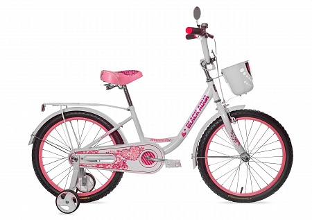 Велосипед 20 Black Aqua Sweet бело-розовый (свет.колеса)