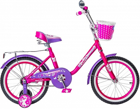 Велосипед 18 Black Aqua Princess розово-сиреневый