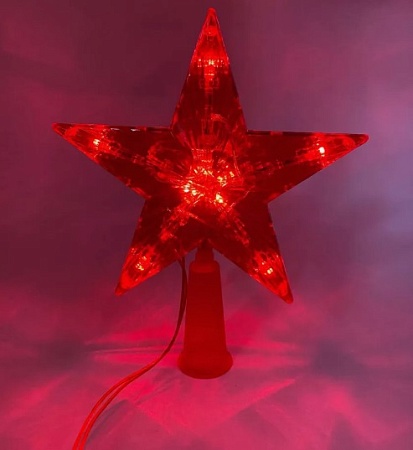 Макушка светодиодная Звезда, красная