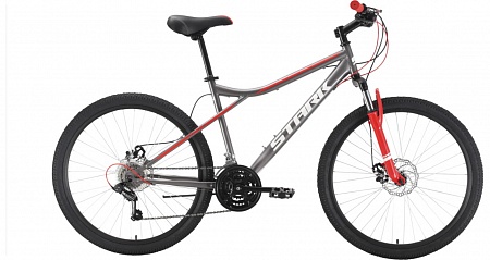 Велосипед Stark Slash 26.1 D Steel серый/красный рама 18 2022