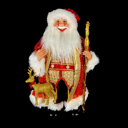 Новогодняя декорация Дед Мороз 30 см S1122-12