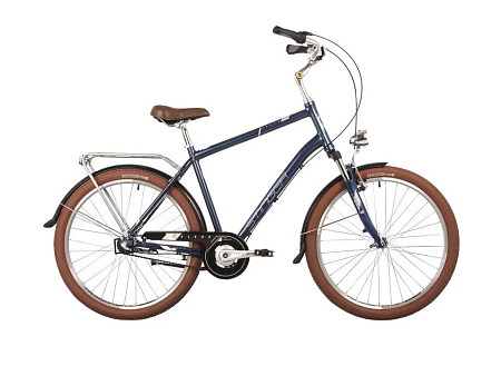 Велосипед 26 Stinger Toledo 20,синий,AL рама,3 скор,тормоза V-brake/ножной,фонарь,багажник