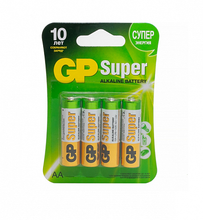 Батарейки GP Super Alkaline AA, 4 шт.