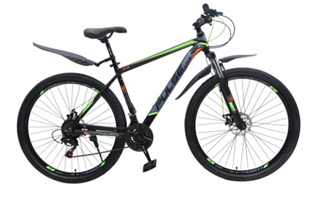 Велосипед Pulse Lite MD-5600 29&quot;, цвет черный\зеленый\оранжевый