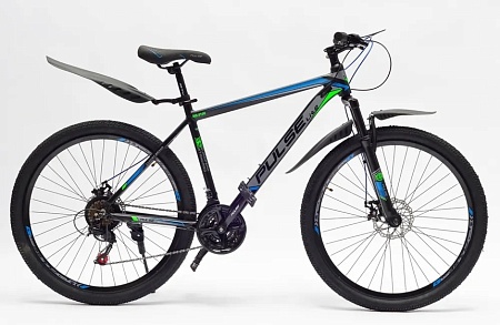 Велосипед Pulse Lite MD-4400 26&quot;, цвет черный\синий\зеленый