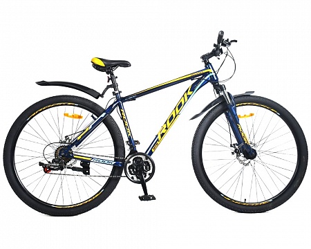 Велосипед 29 Rook MS290D, серый/жёлтый