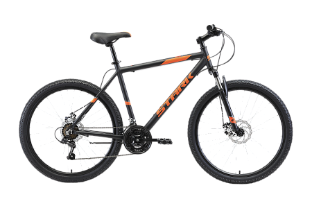 Велосипед 26 Stark'21 Outpost 26.1 D черный/оранжевый 20&quot;,AL рма,21 скор,2D тормоза