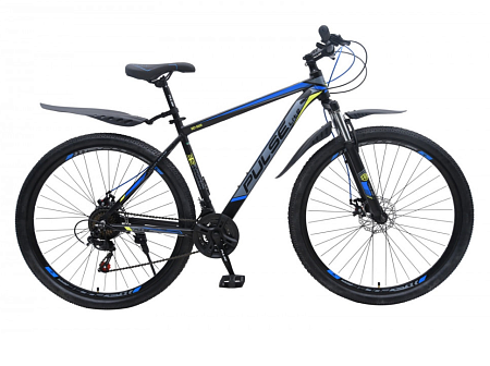 Велосипед 29 PULSE Lite MD-5600 рама 19, черный/синий/желтый