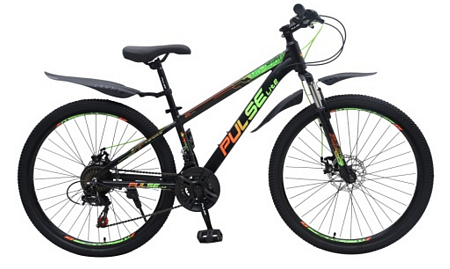 Велосипед 26&quot; Pulse Lite MD-5000, цвет черный/оранжево/зеленый