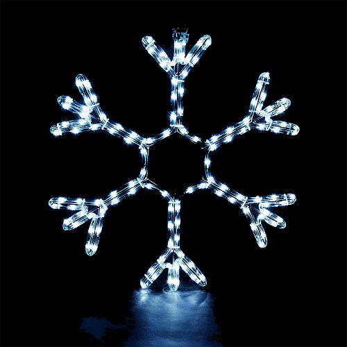 VEGAS 24V Фигура светодиодная &quot;Снежинка&quot; D 56 см, прозрачный провод 0,29 м, 120 холодных LED ламп. 